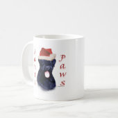 Black Russian Terrier Santa Paws Kaffeetasse (Vorderseite Links)
