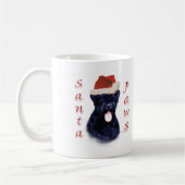 Black Russian Terrier Santa Paws Kaffeetasse (Links)
