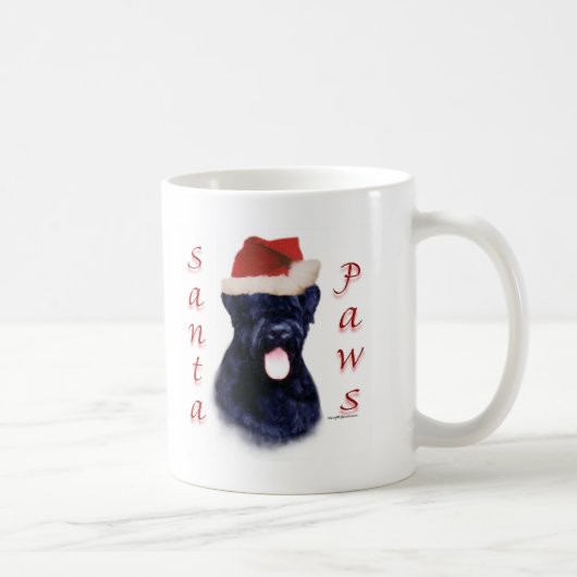 Black Russian Terrier Santa Paws Kaffeetasse (Rechts)