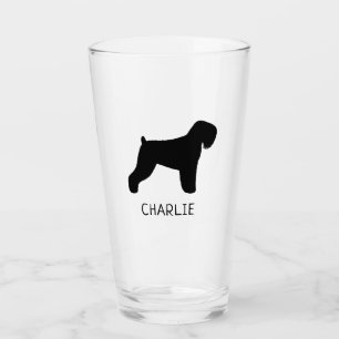 Black Russian Terrier Silhouette Personalisiert Do Glas