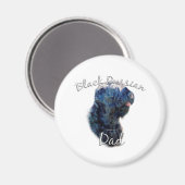 Black Russian Terrier Vater 2 Magnet (Vorderseite/Rückseite)