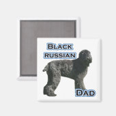 Black Russian Terrier Vater 4 - Magnet (Vorderseite/Rückseite)