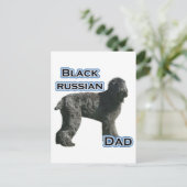Black Russian Terrier Vater 4 Postkarte (Stehend Vorderseite)