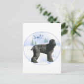 Black Russian Terrier Weihnachten (Stehend Vorderseite)