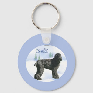 Black Russian Terrier Weihnachten Schlüsselanhänger