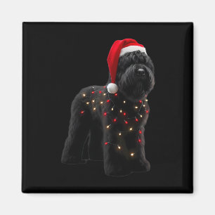 Black Russian Terrier Weihnachtsmannmütze Christma Magnet