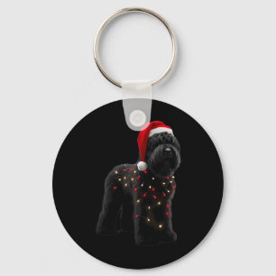 Black Russian Terrier Weihnachtsmannmütze Christma Schlüsselanhänger