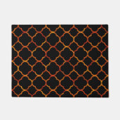 Black Rustic Gold Quatrefoil Patterns Elegant Cool Fußmatte (Vorderseite)