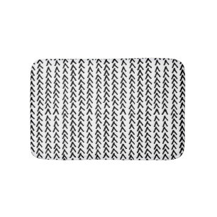 Black Rustic Tribal Muster Bath Mat Badematte