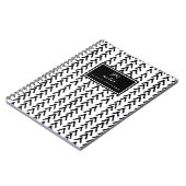 Black Rustic Tribal Muster Personalisiert Notebook Notizblock (Linke Seite)