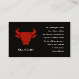 Black Rustic Vintage Logo Catering Business Card Visitenkarte