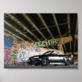 Black Saab 93 Convertible Poster (Vorne)