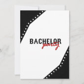 Black Saddle Style Bachelor Party Einladung (Vorderseite)