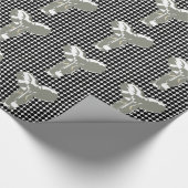 Black Safari Dot mit Pop Art Elephant Geschenkpapier (Ecke)