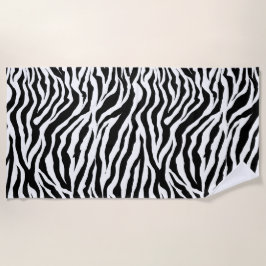 Black Safari Muster Tier zebra Strandtuch