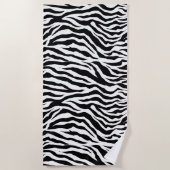 Black Safari Muster Tier zebra Strandtuch (Vorderseite)