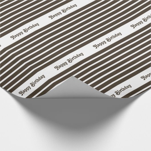 Black Safari Strip mit benutzerdefiniertem Text Geschenkpapier (Ecke)