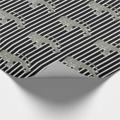 Black Safari Strip mit Leopard Geschenkpapier (Ecke)