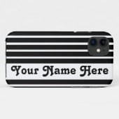 Black Safari Strip mit Namen Case-Mate iPhone Hülle (Rückseite (Horizontal))