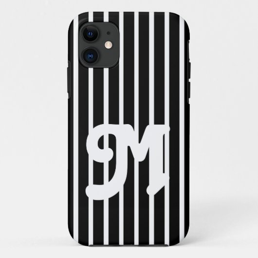 Black Safari Stripe Case-Mate iPhone Hülle (Rückseite)