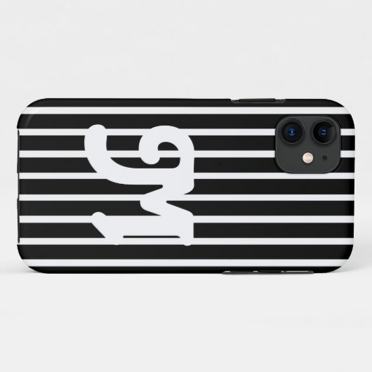 Black Safari Stripe Case-Mate iPhone Hülle (Rückseite (Horizontal))