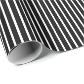 Black Safari Stripe Geschenkpapier (Rolleneckpunkt)