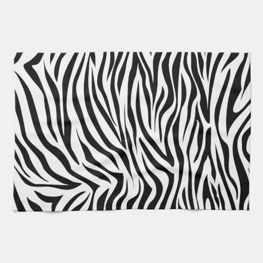 Black Safari Zebra Handtuch (Horizontal)