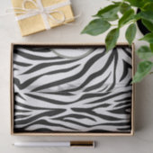 Black Safari Zebra mit Monogramm Seidenpapier (Geschenk)