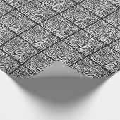 Black Safari Zebra Tiled Geschenkpapier (Ecke)