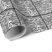 Black Safari Zebra Tiled Geschenkpapier (Rolleneckpunkt)