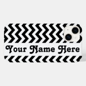 Black Safari Zickzack mit benutzerdefinierbarem Na Case-Mate iPhone Hülle (Rückseite (Horizontal))