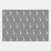 Black Safari Zickzack mit Pop Art Giraffe Geschenkpapier Set (Vorderseite 3)