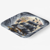 Black Sails Ahead Pirate Theme Birthday Party Pappteller (Gewinkelt)