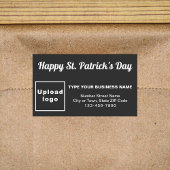 Black Saint Patrick Business Rectangle Aufkleber