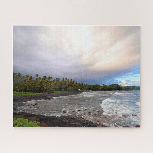 Black Sand Beach - Big Island Hawaii - 16 x 20 Zol Puzzle (Horizontal)