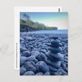 Black Sand Beach, Waianapanapa Staat Park, Maui Postkarte (Vorne/Hinten)