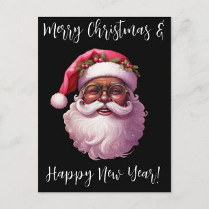 Black Santa, Big Nick Energie, unartig, Weihnachts Feiertagspostkarte