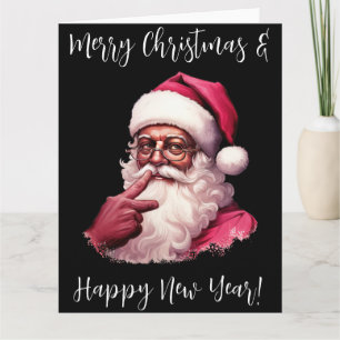 Black Santa, Big Nick Energie, unartig, Weihnachts Karte