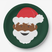Black Santa Brown Skin Pappteller (Vorderseite)