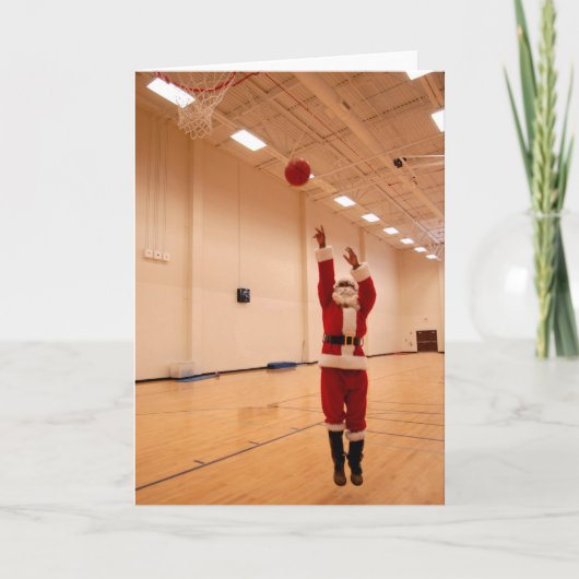 Black Santa Claus Card Feiertagskarte (Vorderseite)