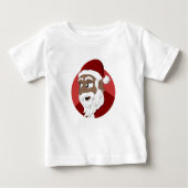 Black Santa Claus Cartoon Baby T-shirt (Vorderseite)