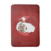 Black Santa Claus Cartoon Badematte (Vorderseite Vertikal)