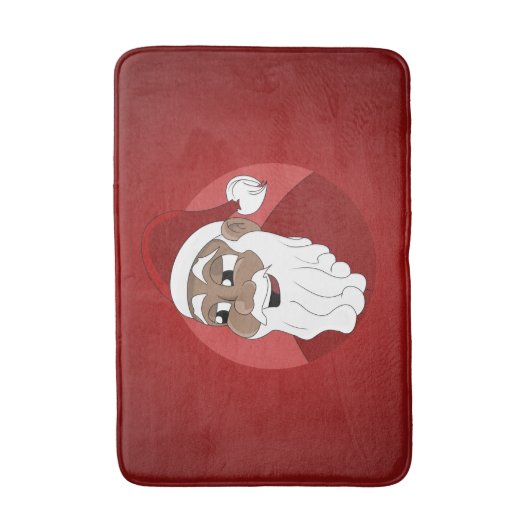 Black Santa Claus Cartoon Badematte (Vorderseite Vertikal)