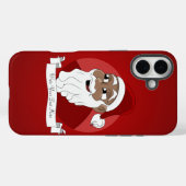 Black Santa Claus Cartoon Case-Mate iPhone Hülle (Rückseite (Horizontal))