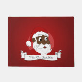Black Santa Claus Cartoon Fußmatte (Vorderseite)