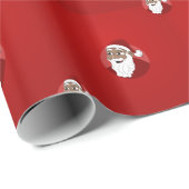 Black Santa Claus Cartoon Geschenkpapier (Rolleneckpunkt)