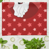 Black Santa Claus Cartoon Geschirrtuch (Gefaltet)