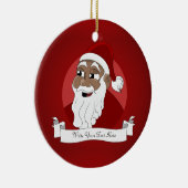 Black Santa Claus Cartoon Keramik Ornament (Rechts)
