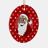 Black Santa Claus Cartoon Keramik Ornament (Rechts)