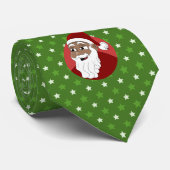 Black Santa Claus Cartoon Krawatte (Gerollt)